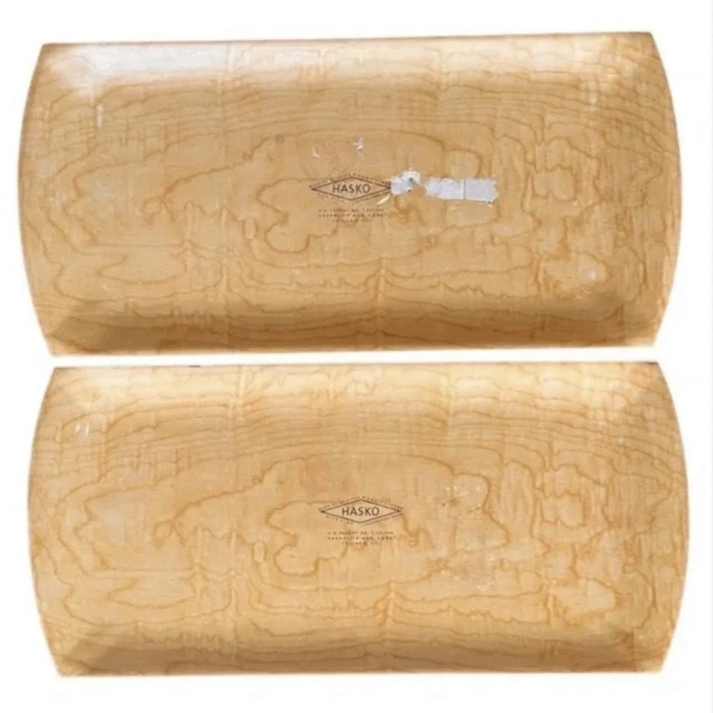 Vintage HASKO Serving Tray Set (2) Wood Grain Mallard Ducks Lithograph 8" x 17" - Picture 2 of 5
